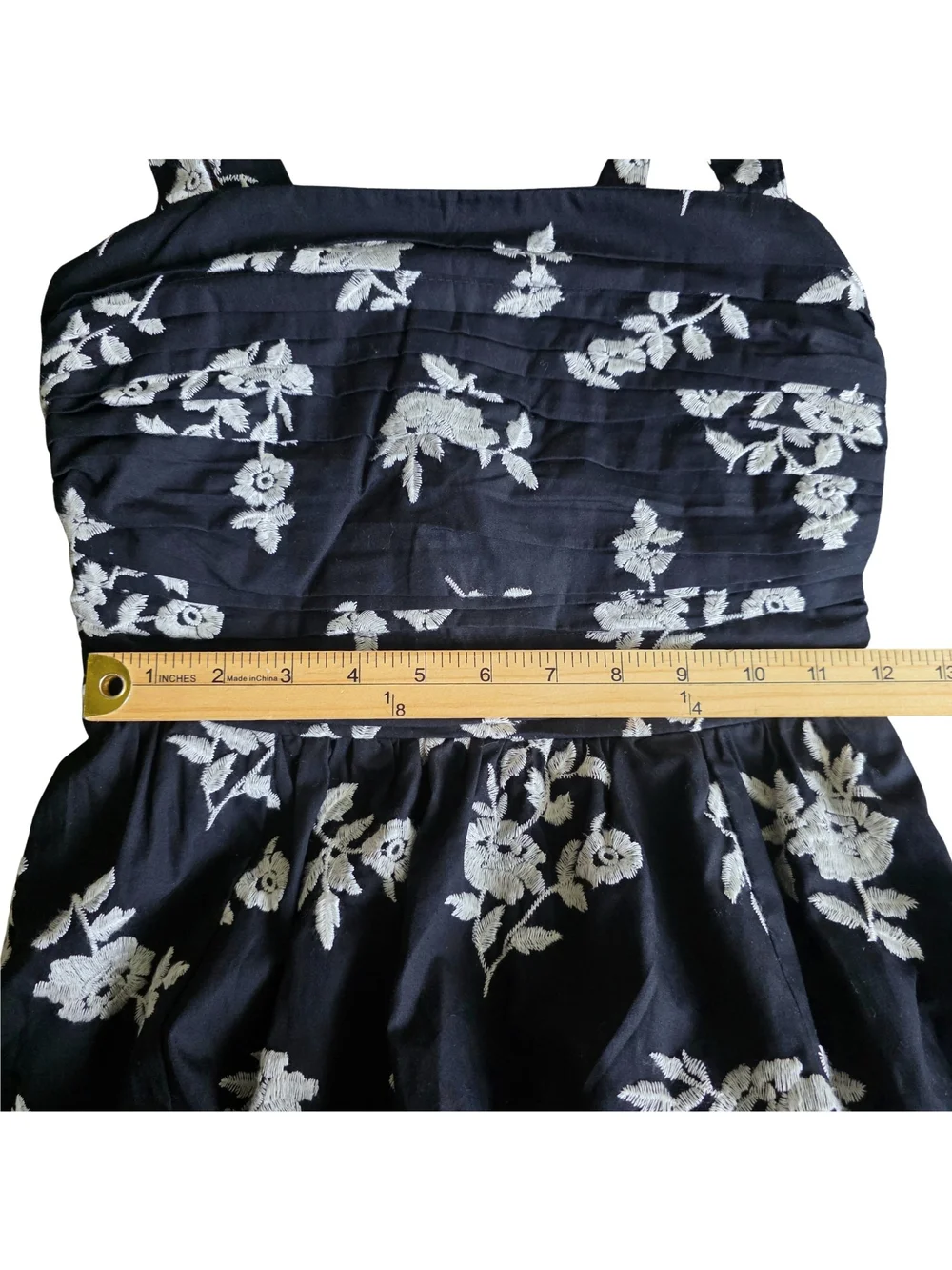 Abercrombie & Fitch‎ Black and White Floral Tie-Strap Emerson Maxi Dress XS Tall